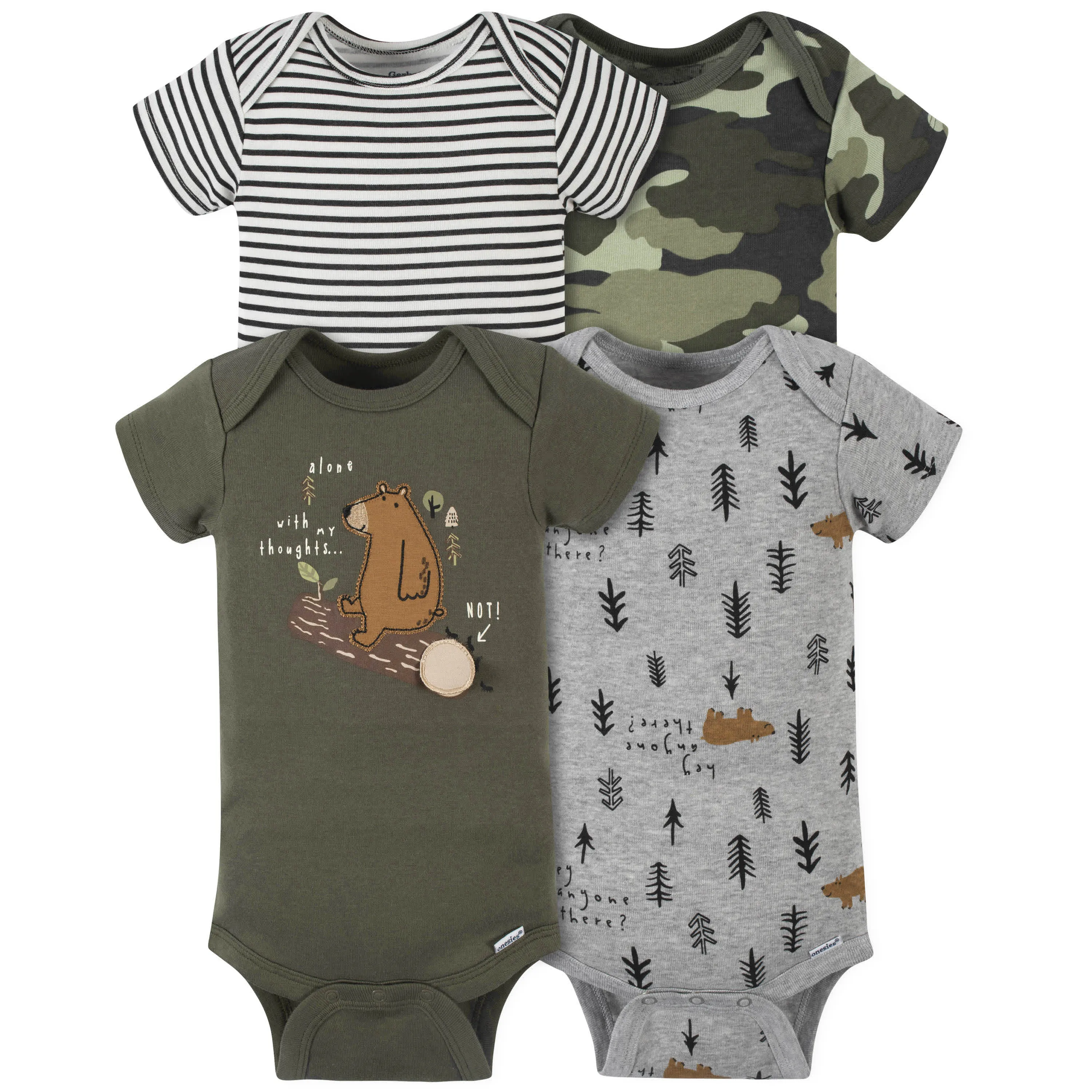 18-Piece Baby Boys Bear Onesies® Bodysuit, Mitten, Cap, & Sock Set