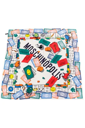 1990s Franco Moschino Vintage Moschinopoly Monopoly Silk Scarf