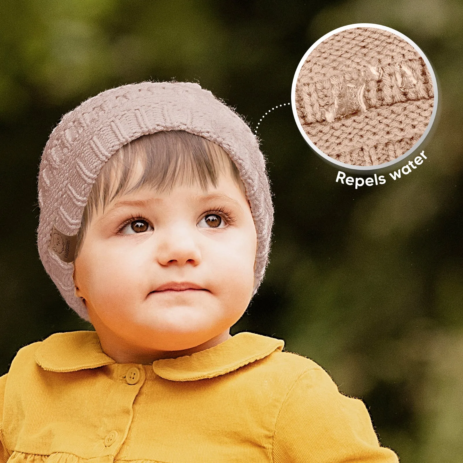 3-Pack Warmzy Baby Beanies (Pale, M)