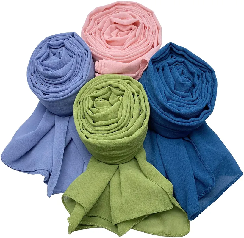 4 Pack Women's Soft Chiffon Scarves