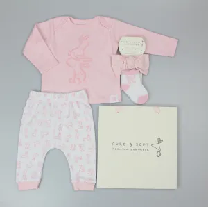 4pc Gift Set -  Pink Bunny  (0-6 Months) (PK6) H13663