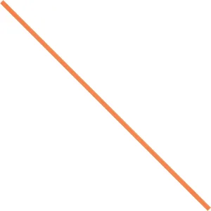 7 x 5/32" Orange Paper Twist Ties