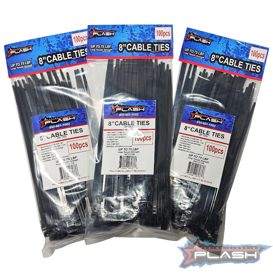 8" Cable (Zip) Ties - Pack of 100