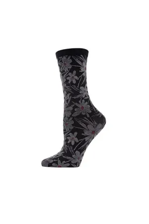 Abstract Floral Crew Socks