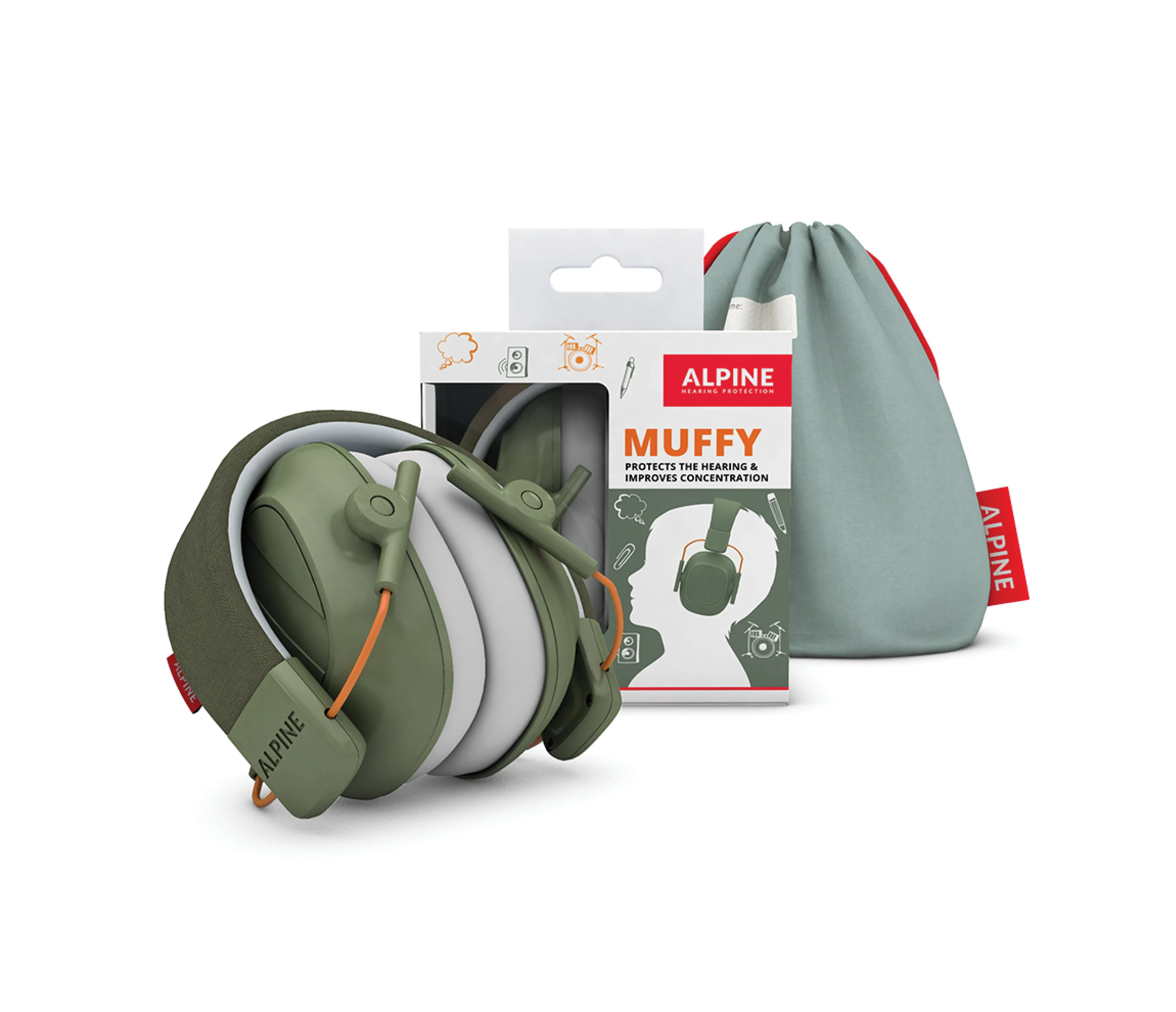 ALPINE Earmuffy For Kids - Green