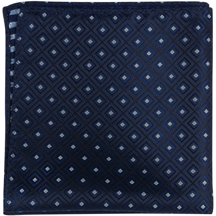 B9 - Navy Multi Square - Varied Widths