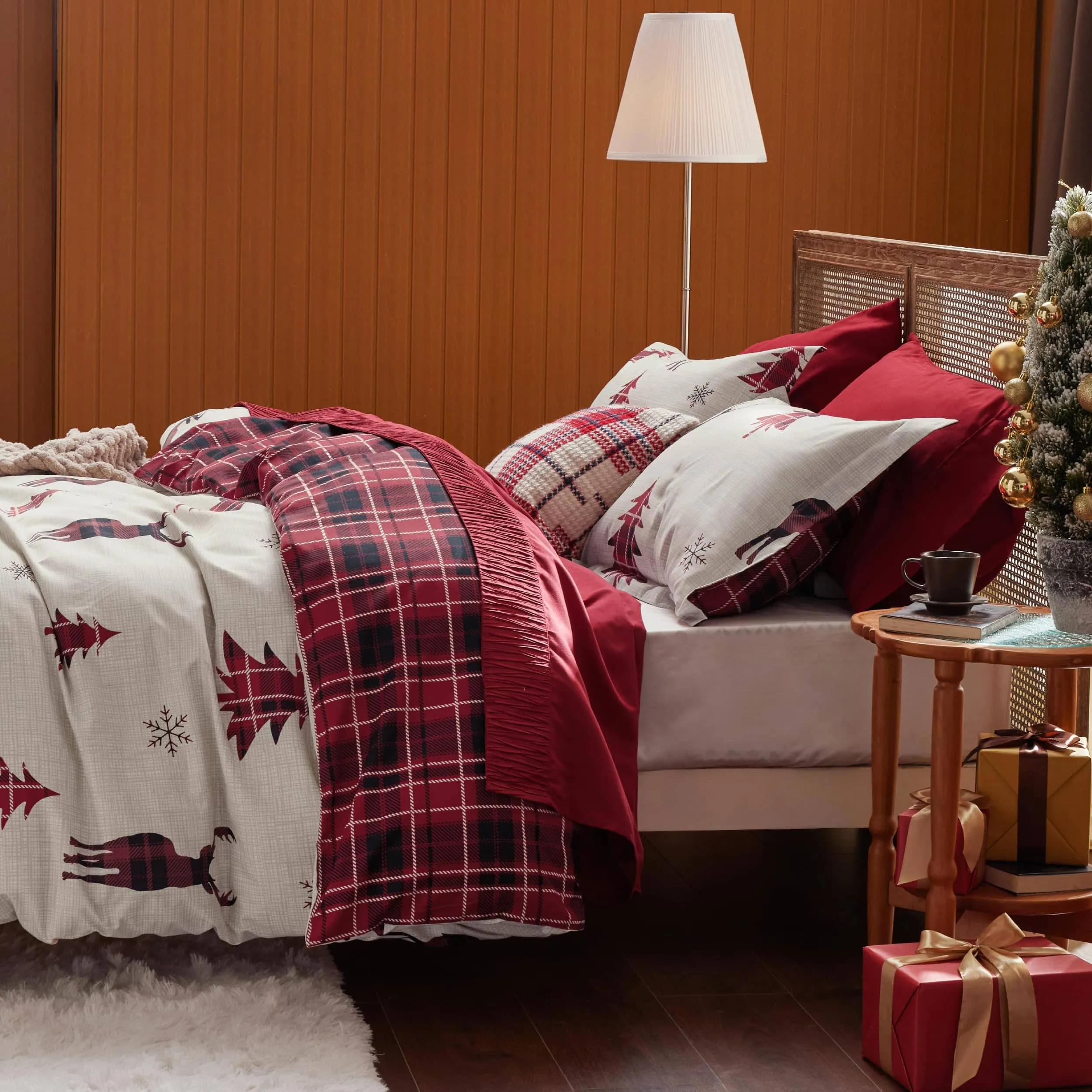 Bedsure Christmas Reindeer Duvet Cover Set