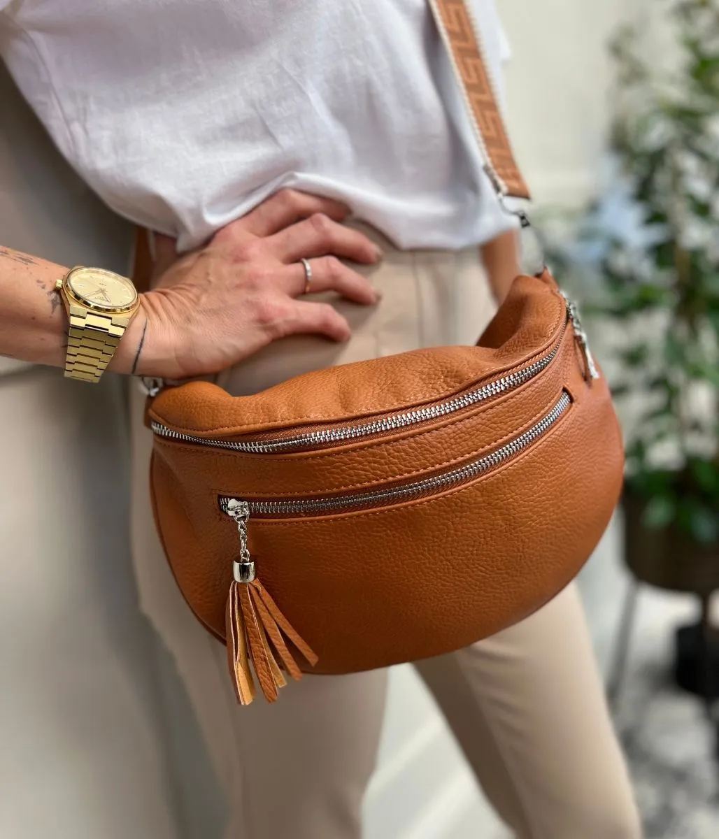 Brown Soft Half Moon Bag