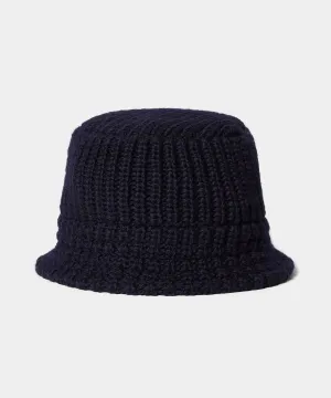 Câbleami Knit Bucket Hat in Navy