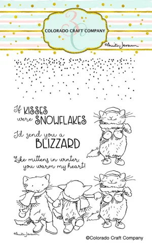 Colorado Craft Company - Anita Jeram Collection - Clear Photopolymer Stamps - Kittens & Mittens