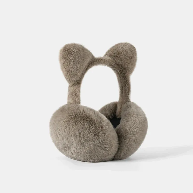 Cute Cat Ears Plush Earmuffs - Warm & Foldable Winter Ear Protectors