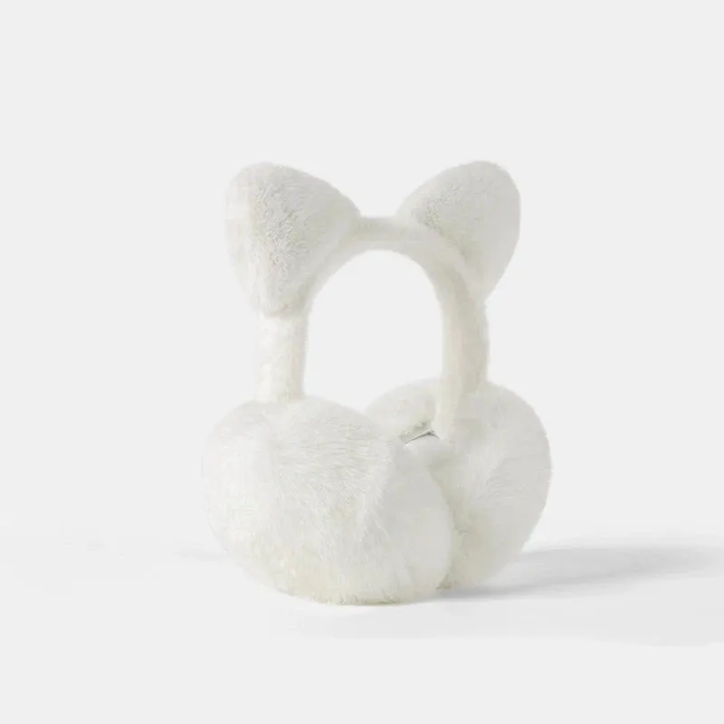 Cute Cat Ears Plush Earmuffs - Warm & Foldable Winter Ear Protectors