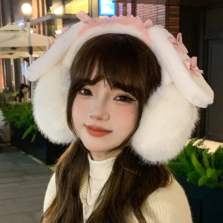 Cute Rabbit Ear Earmuffs  Warm Winter Cold Protection