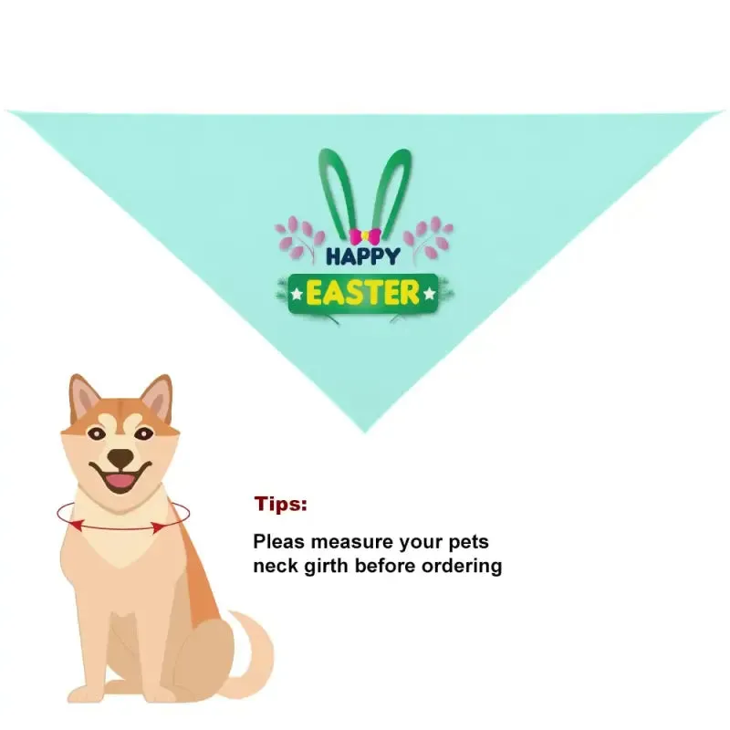 Easter Pet Scarves for Happy Pups in Mint Green and Light Blue