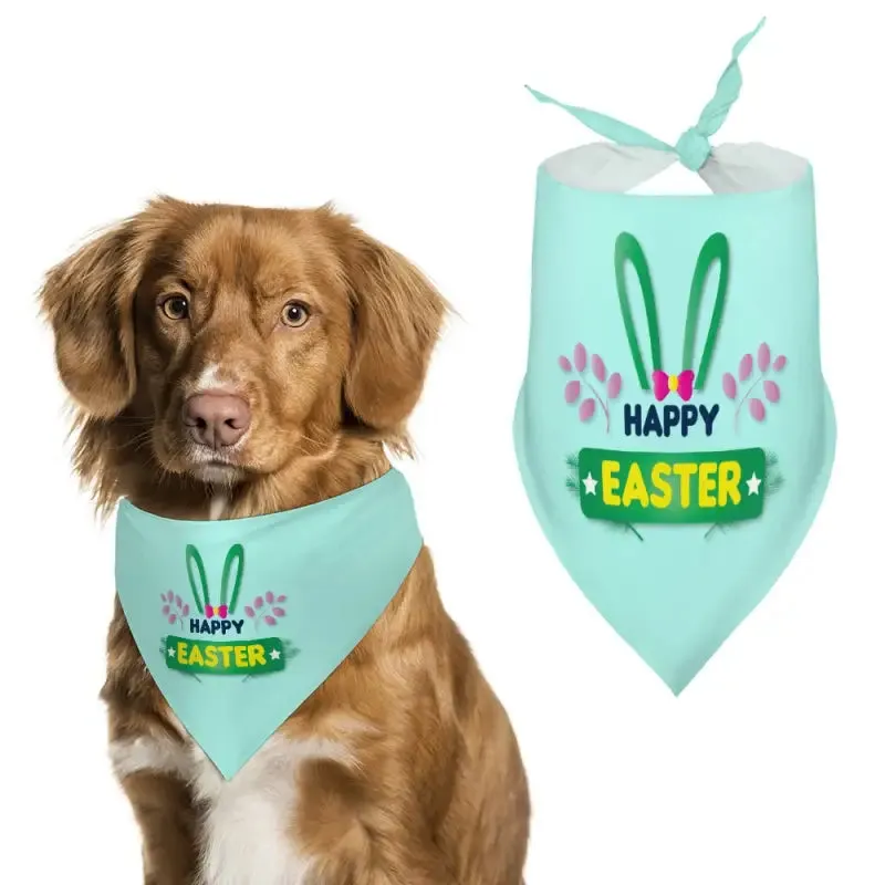 Easter Pet Scarves for Happy Pups in Mint Green and Light Blue