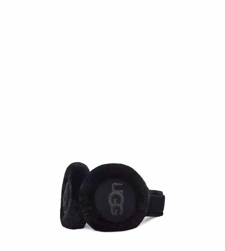 Embroidered Logo Earmuff in Black by UGG Australia