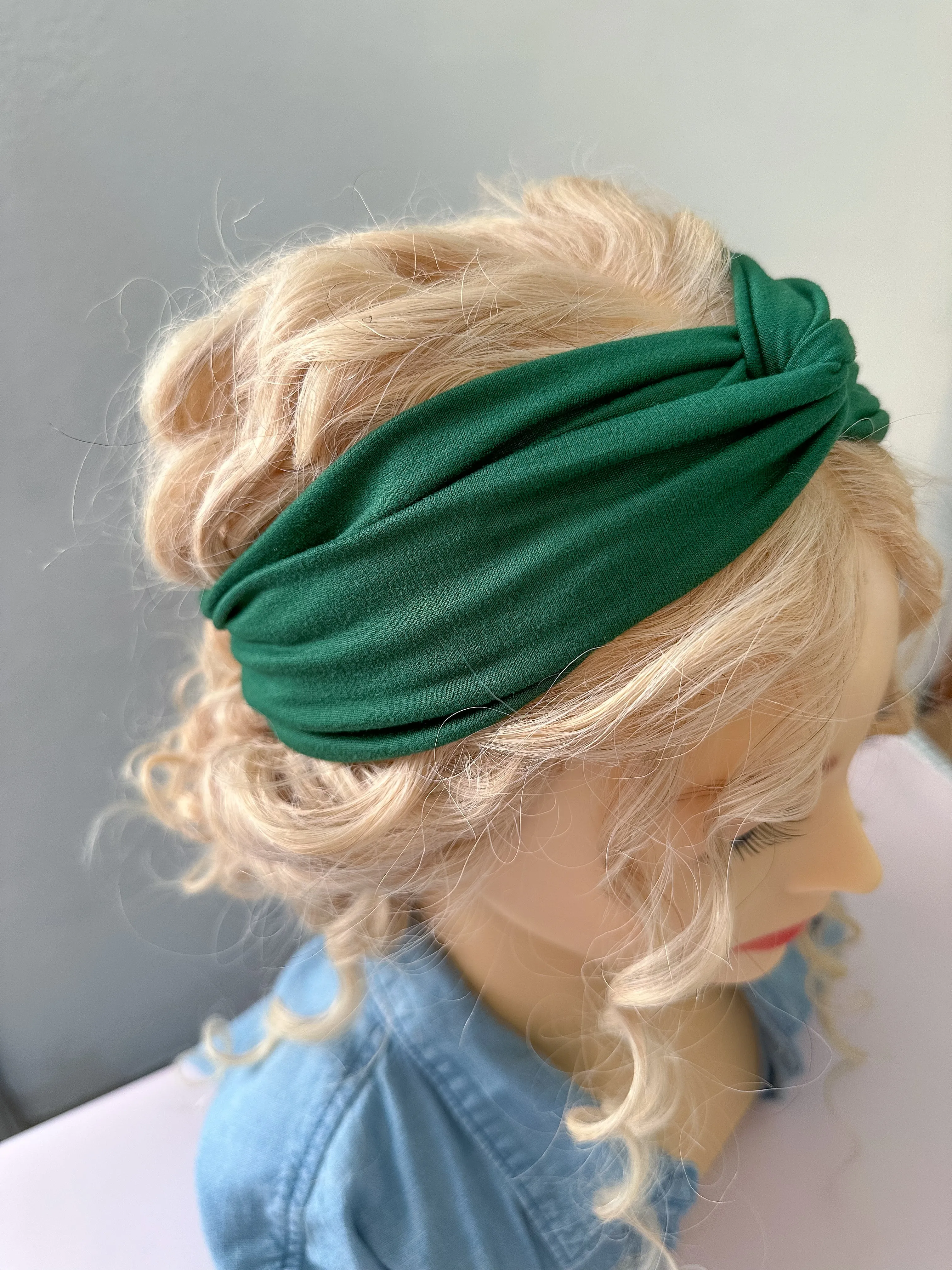 Emerald Green Twist Turban Headband