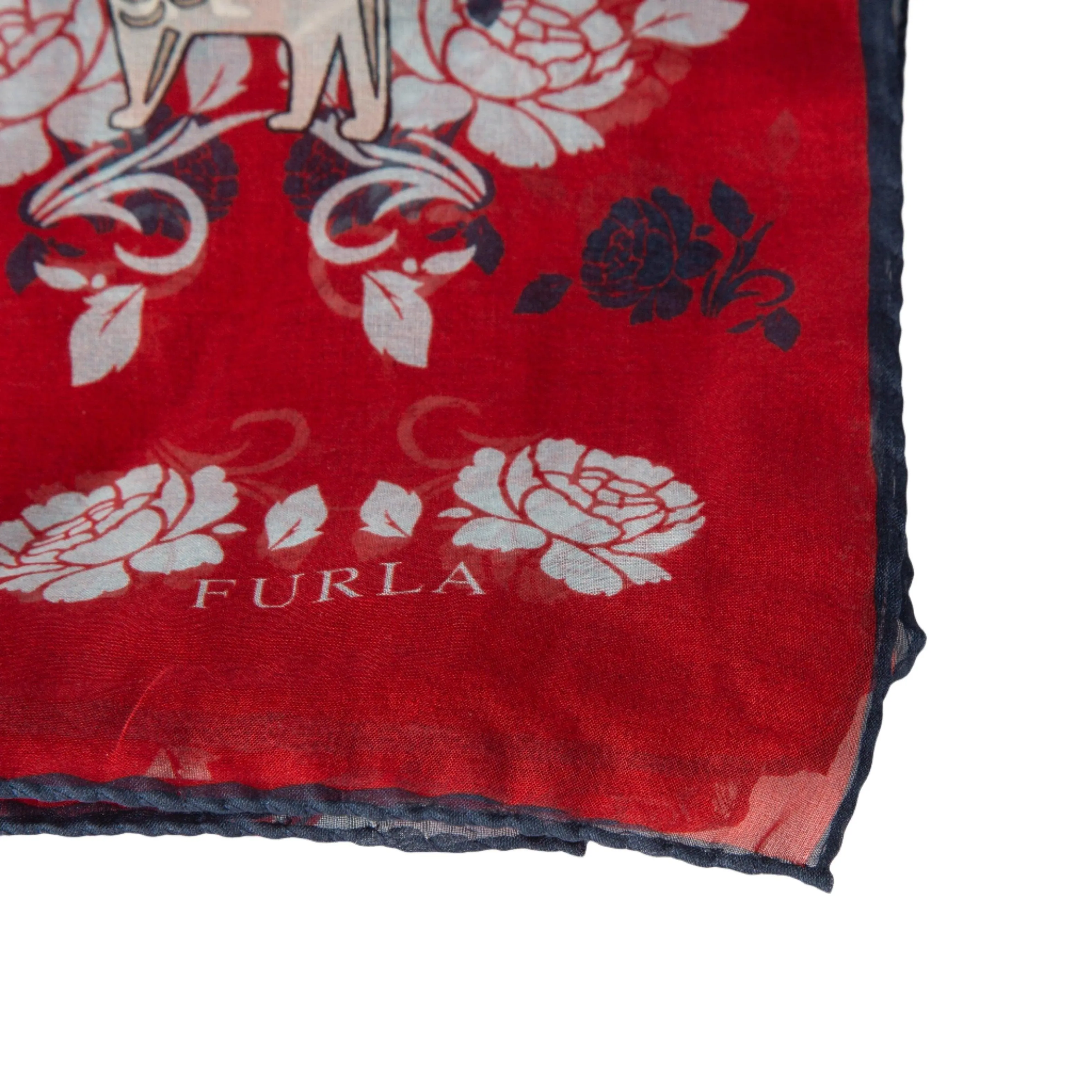 Furla Modal Stole Scarf - Red Rose