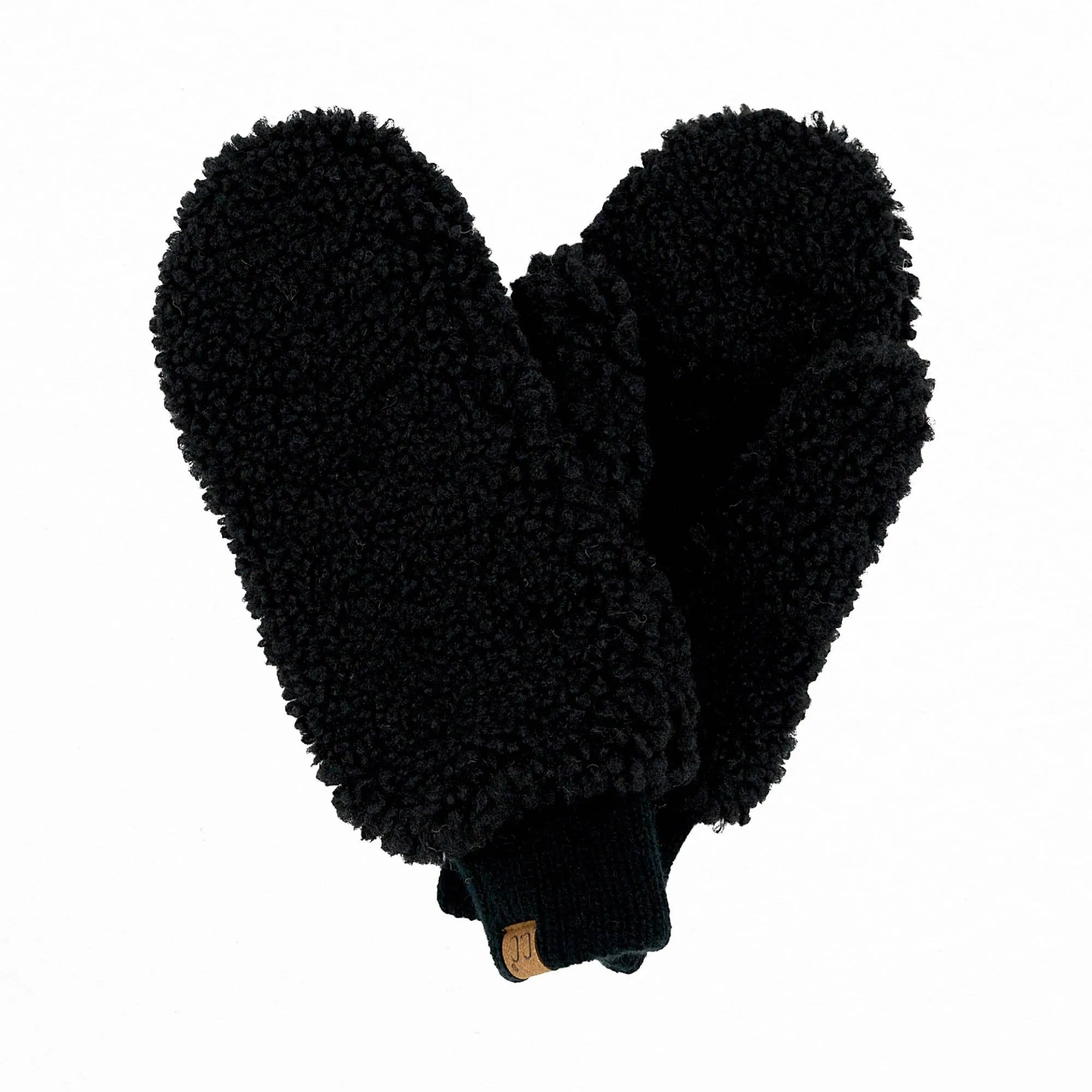 Fuzzy Lined Sherpa Flip-Top Mittens