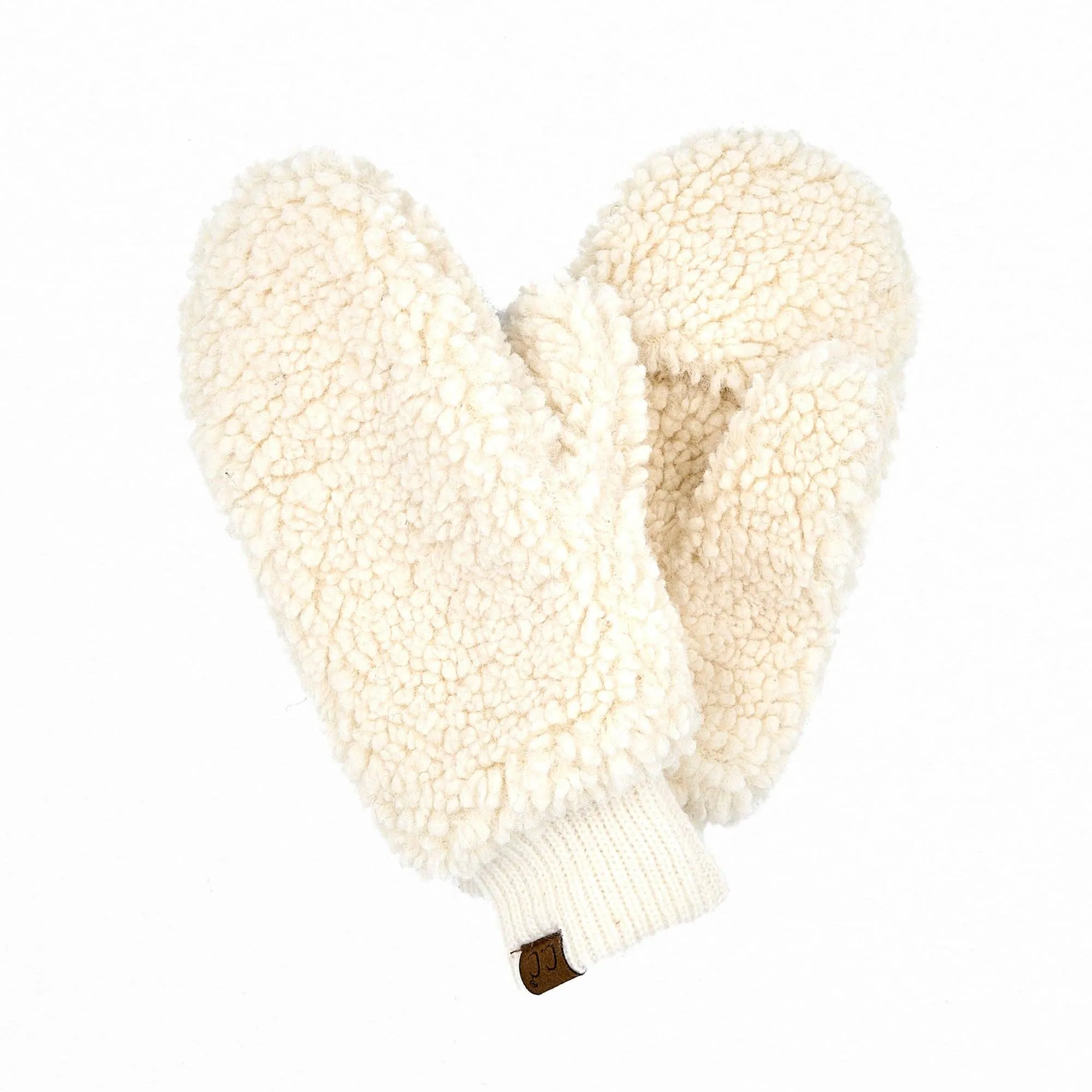 Fuzzy Lined Sherpa Flip-Top Mittens