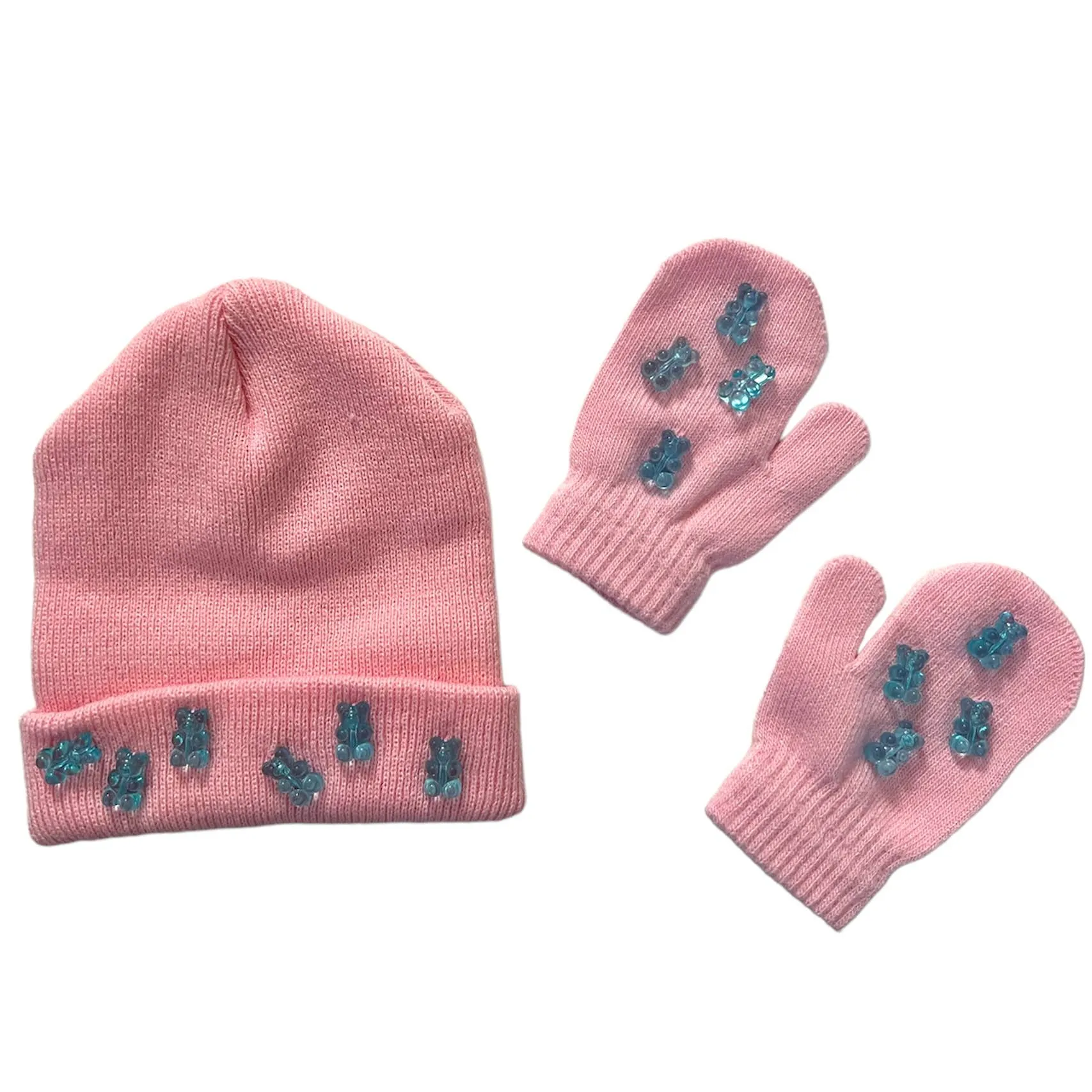 Gummy Winter Hat and Mittens Set (2 Options)