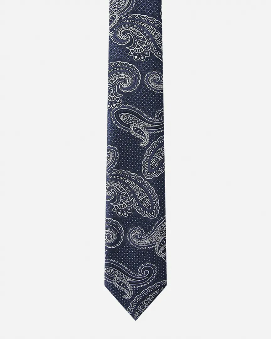 Immortal Paisley Tie Navy