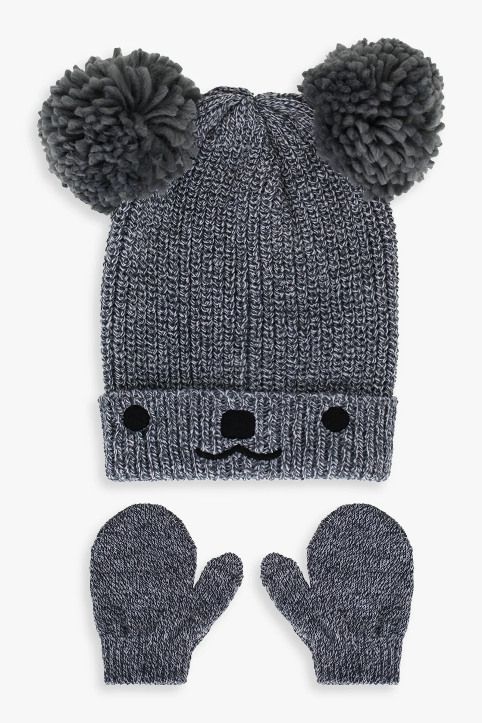 Infant Boy Critter Hat and Mitten set