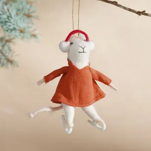 Joyous Mouse Skating Ornament