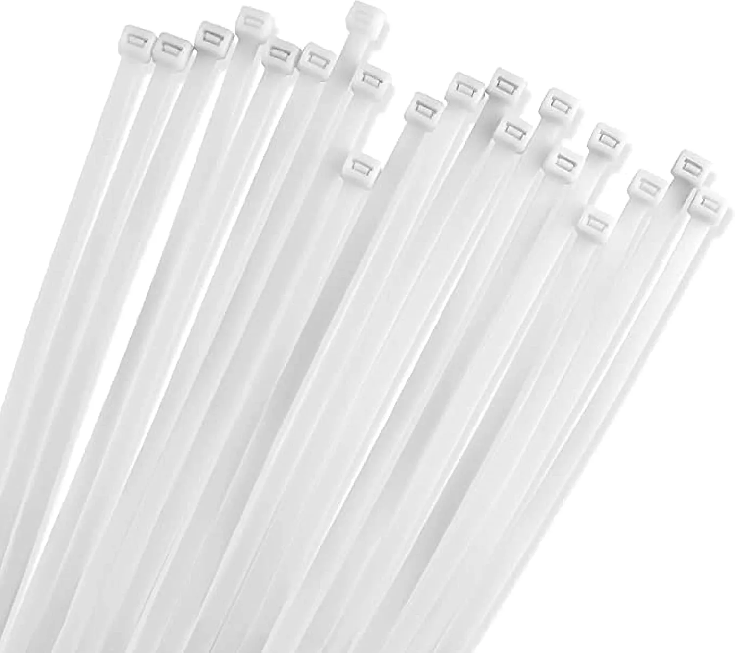 Kuber Industries 250 MM Self Locking Cable Ties|Heavy Duty Nylon Zip Ties|Wire With 49 Pounds |Pack of 100 (White)