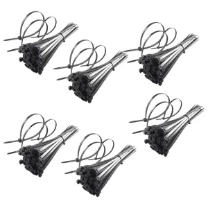 Kuber Industries Self Locking Cable Ties (150 mm x 3.0 mm - Pack of 600 Pcs) Black