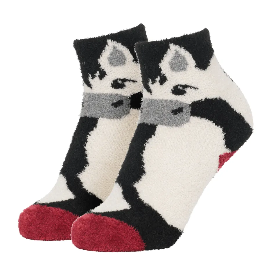 LeMieux Juniors Mini Fluffy Character Socks - Razzle