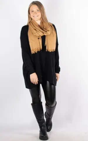 Lightweight Scarf Pashmina | Dark Gold