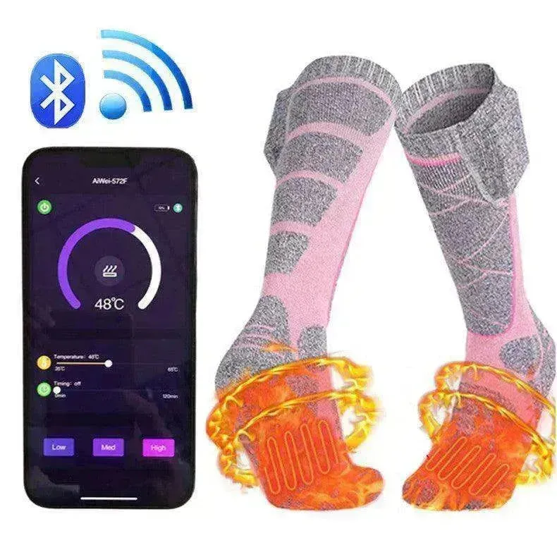 Mobile APP Smart Temperature Control Heating Socks