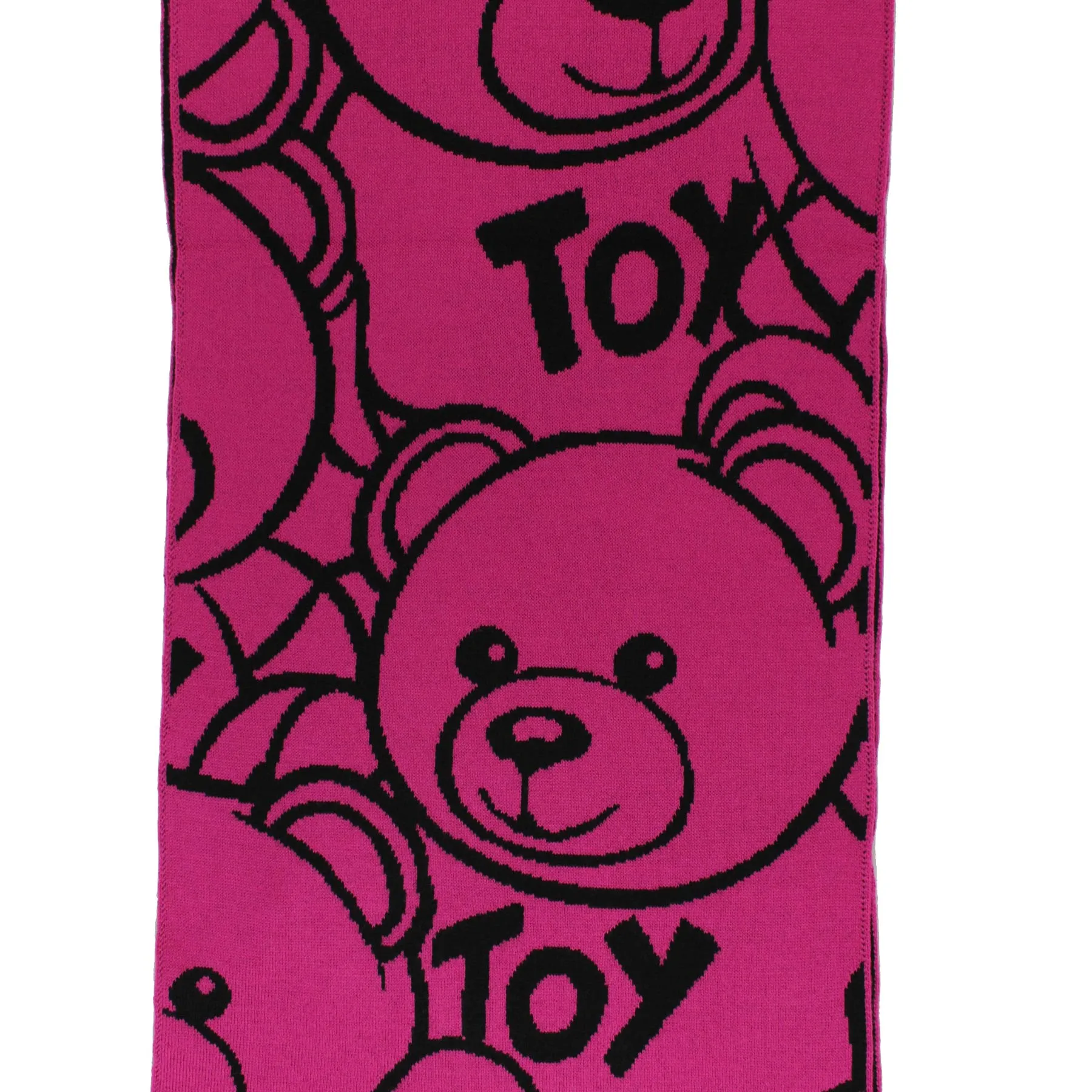 Moschino Wool Scarf Hot Pink Toy Teddy Bear FINAL SALE