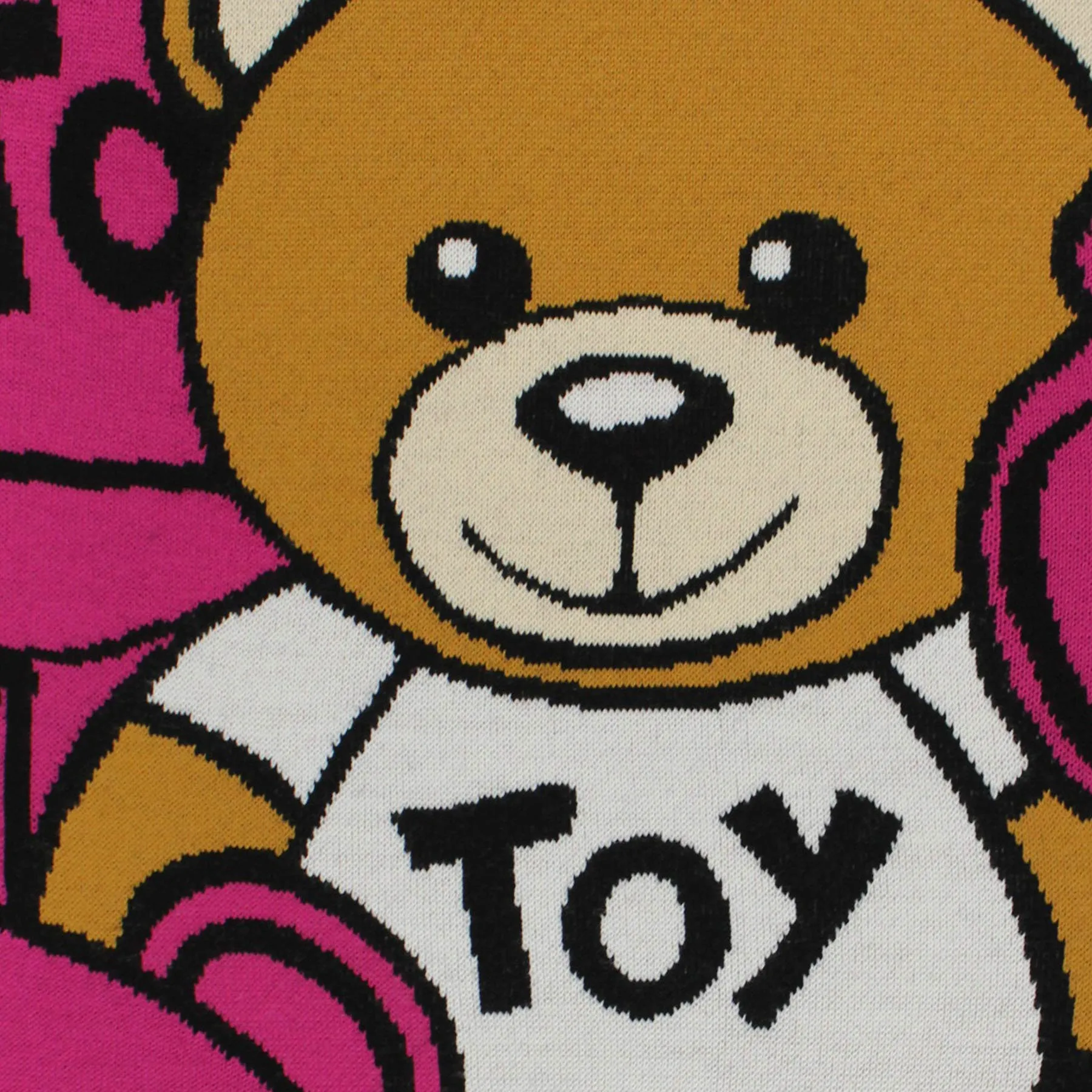 Moschino Wool Scarf Hot Pink Toy Teddy Bear FINAL SALE