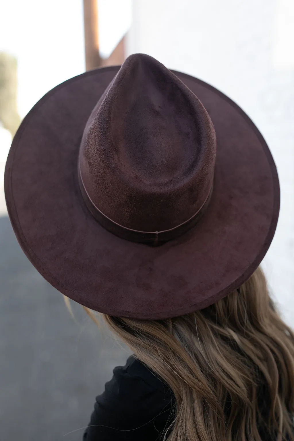 NEW!! The Luna Banded Suede Hat in Espresso Brown