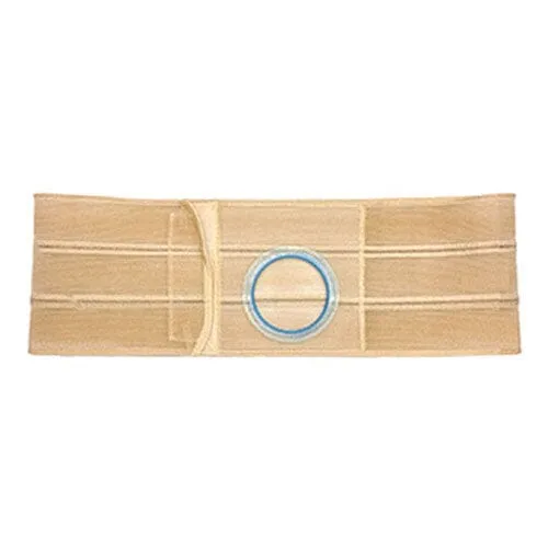 Nu-Hope Support Belt, Original Flat Panel, 3-1/8" Stoma, 7" Wide, Left, 1" From Bottom, Center Placement, Medium (32" to 36" Waist), Beige