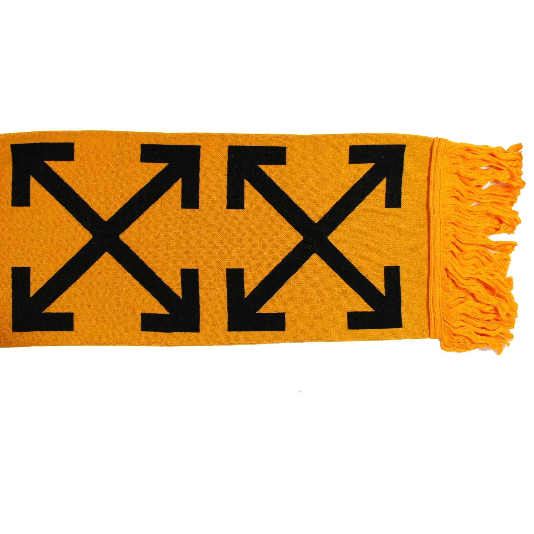 Off-White Scarf Orange Arrow Logo Design - Wool Blend Shawl FINAL SALE