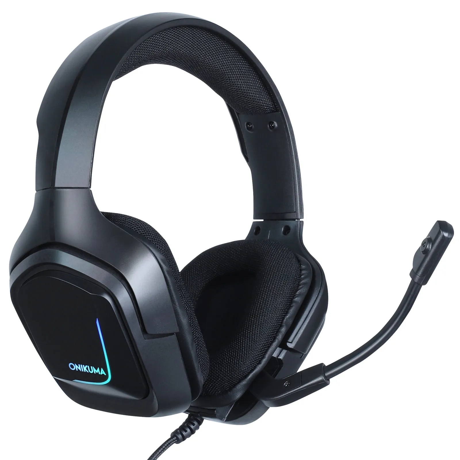 ONIKUMA K20 Wired Gaming Headsets With Microphone RGB Light