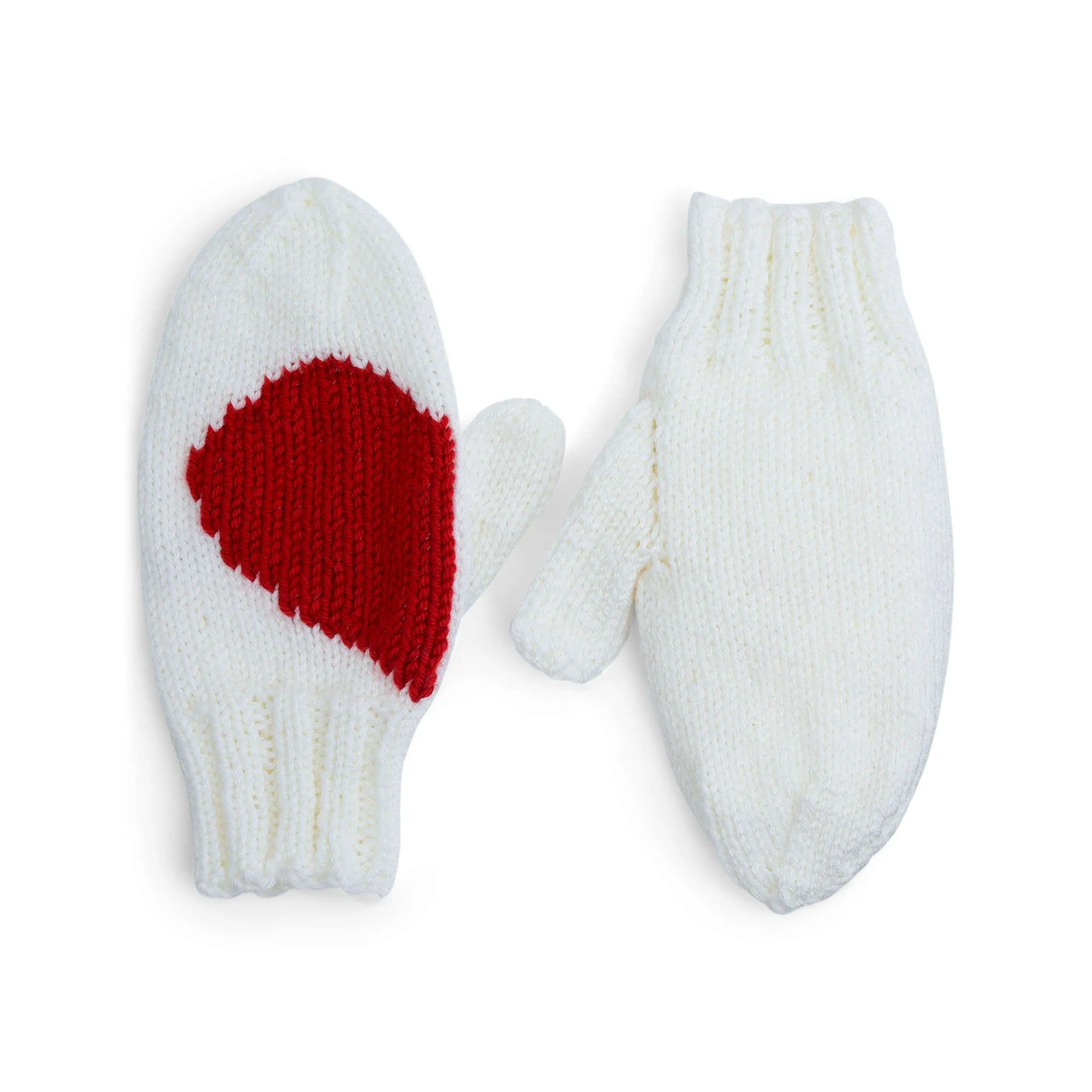 Red Heart Heartland Knit Mittens