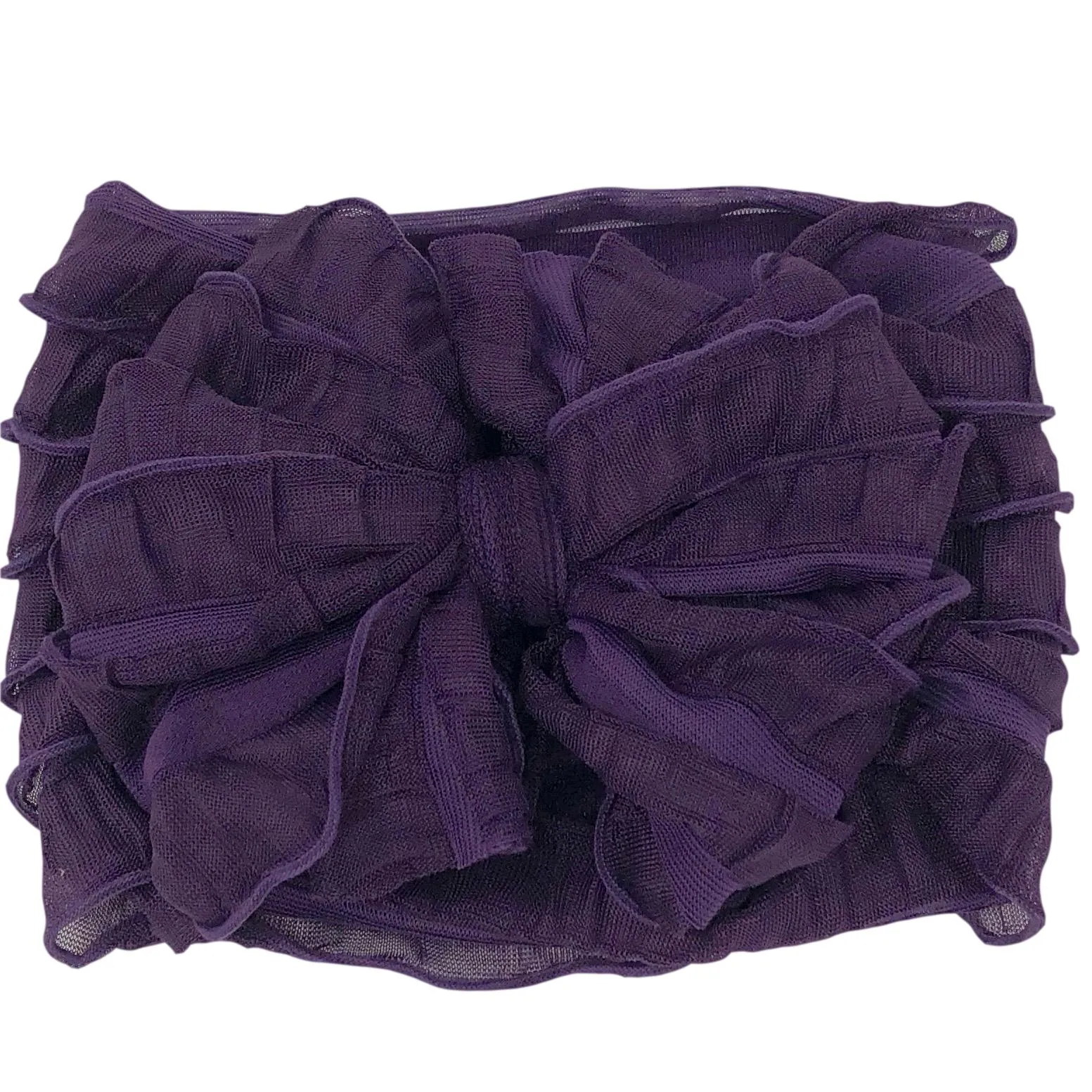 Ruffled Headband- Plum