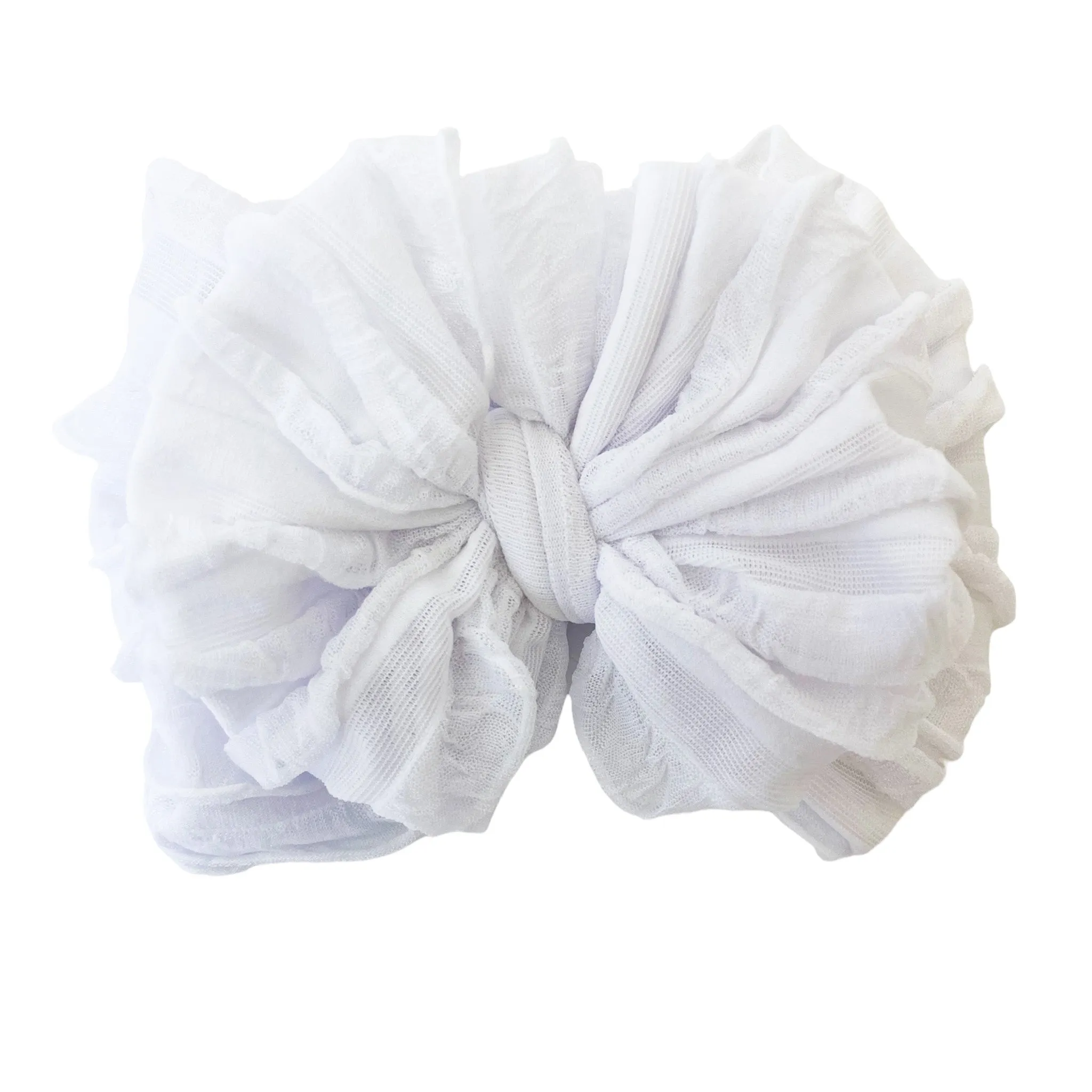 Ruffled Headband- White