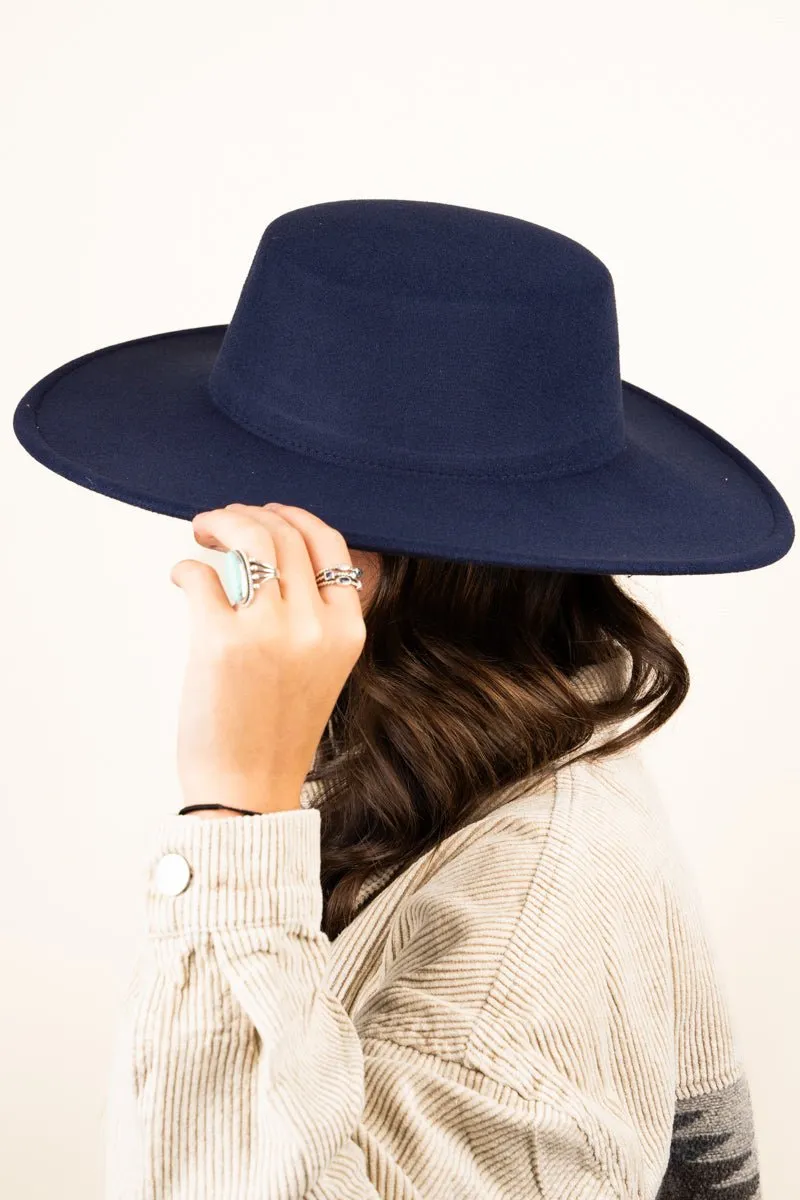 SALE! Georgiana Navy Felt Hat