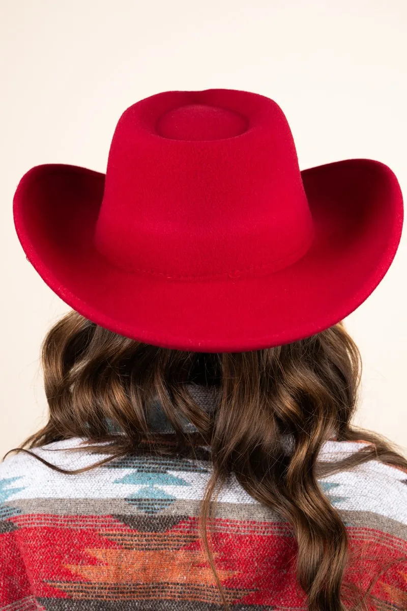 SALE! The Lainey Crimson Felt Hat