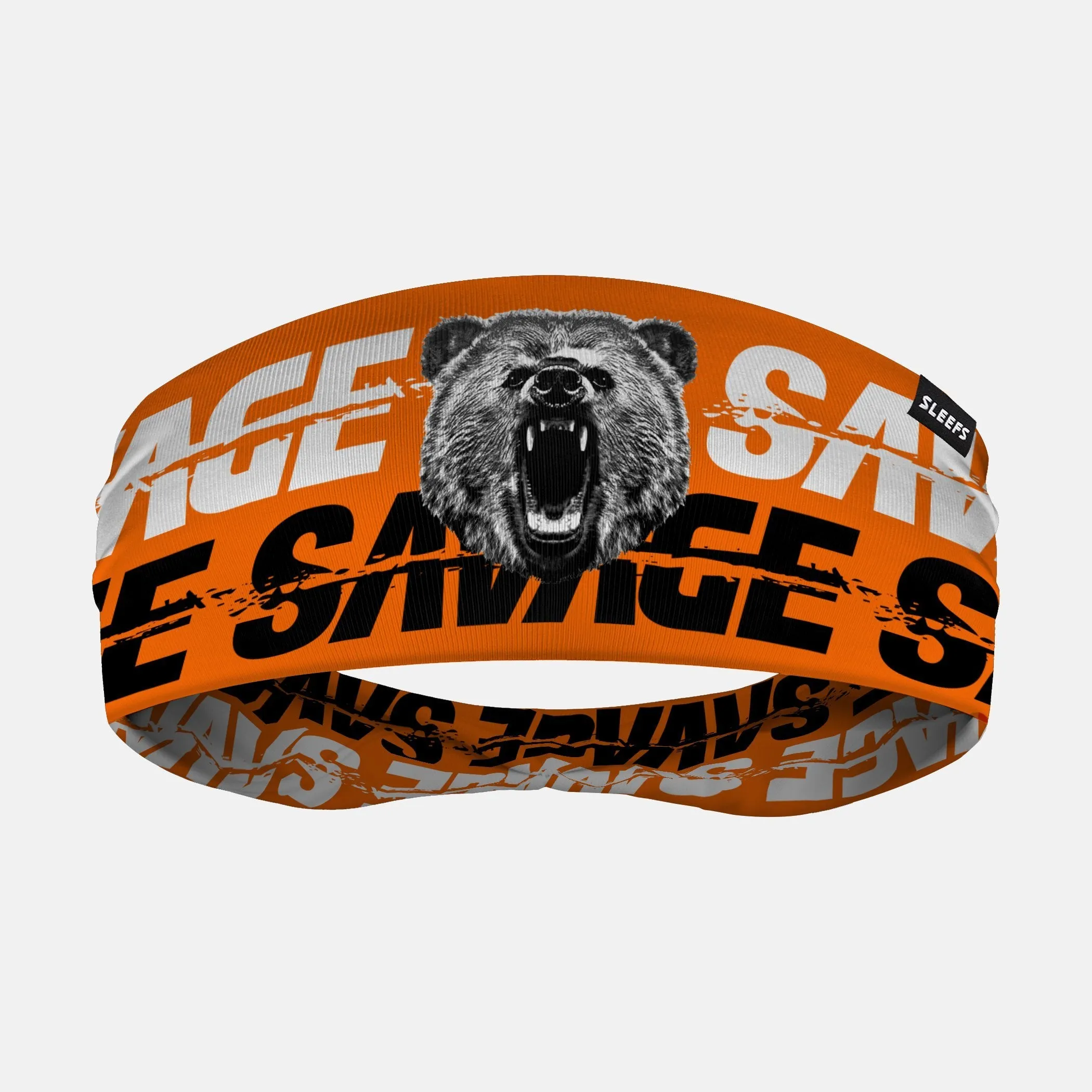 Savage Bear Orange Double-Side Wide Headband