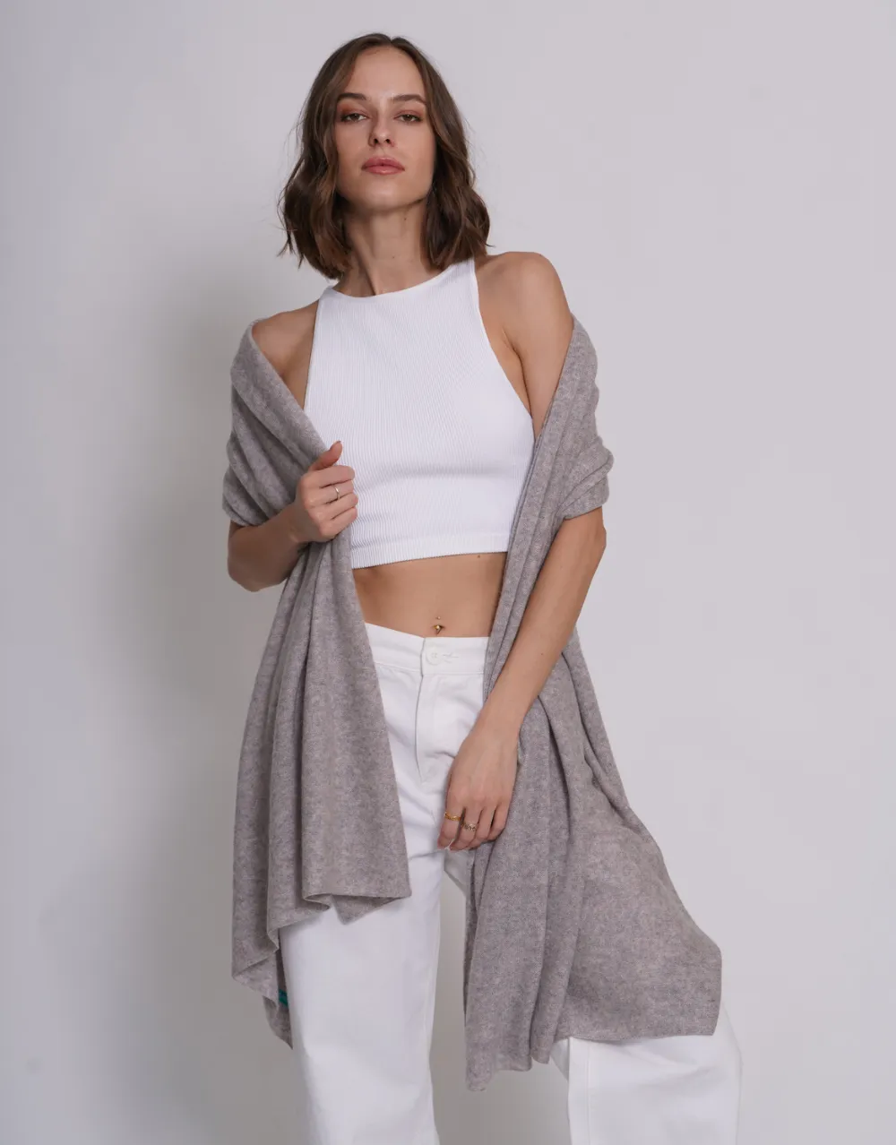 The Soft Cashmere Scarf in Koala