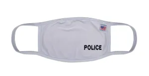 White Reusable Washable Face Mask (Police)