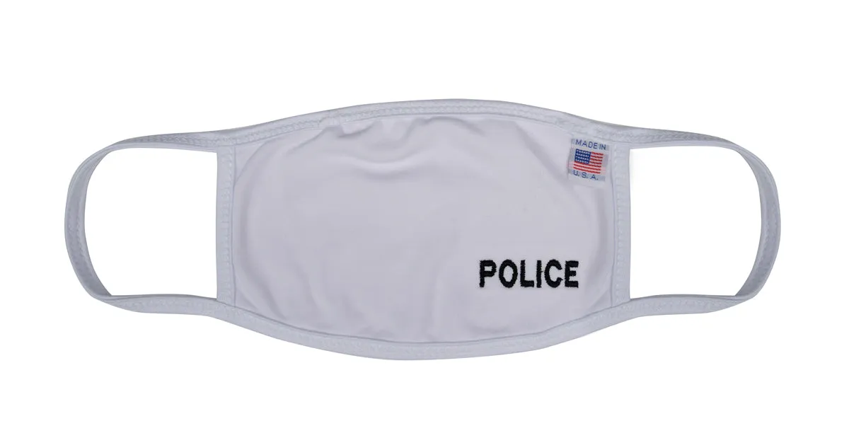 White Reusable Washable Face Mask (Police)