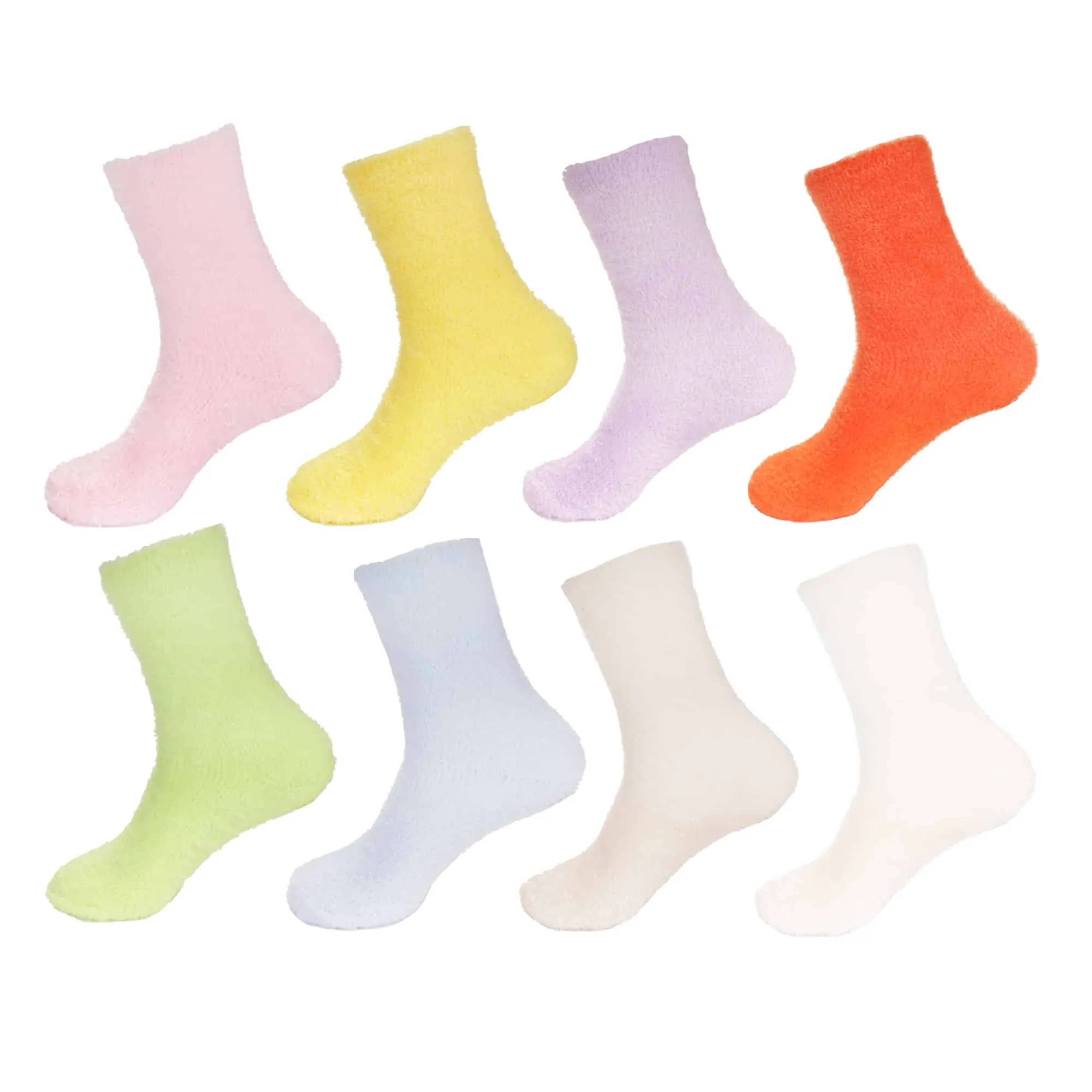 Women's Fuzzy Soft Pastel Colored Socks