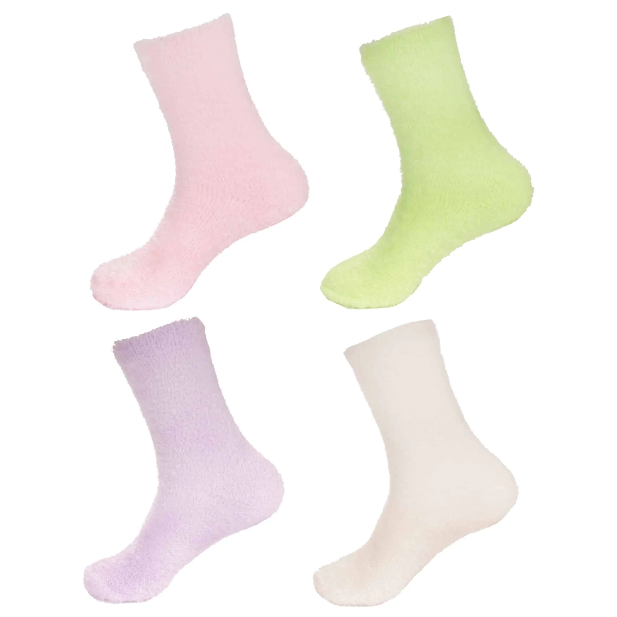 Women's Fuzzy Soft Pastel Colored Socks